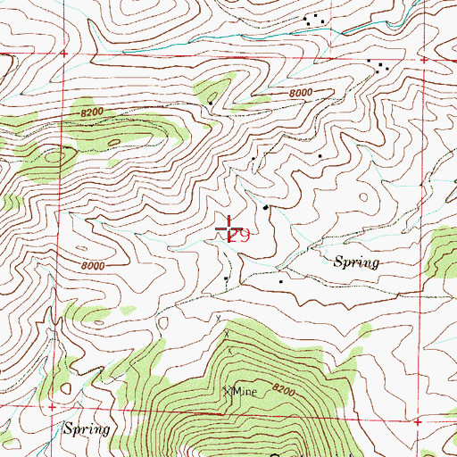 Topographic Map of Little Abner Pegmatite Mine, CO