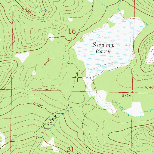 Topographic Map of Swamp Park Trail, CO