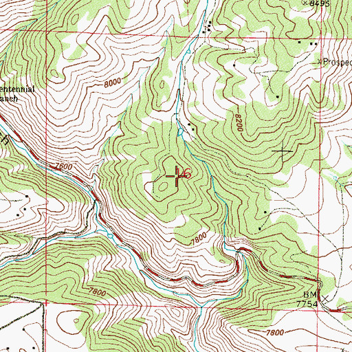 Topographic Map of Robinson Gulch Mine, CO