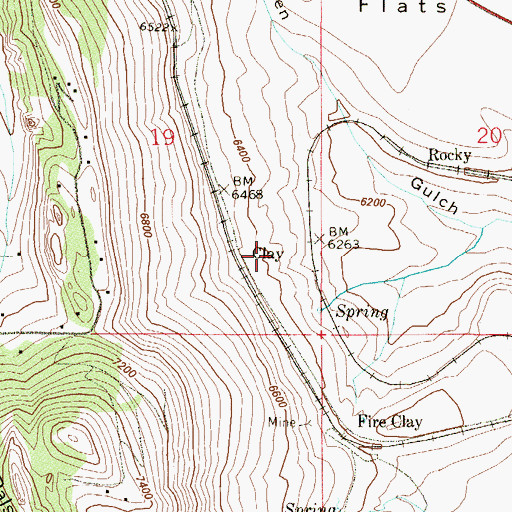Topographic Map of Wilson Clay Mine, CO