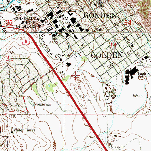 Topographic Map of Doughty Pit, CO