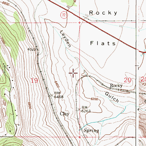 Topographic Map of Ladwig Number Two Mine, CO