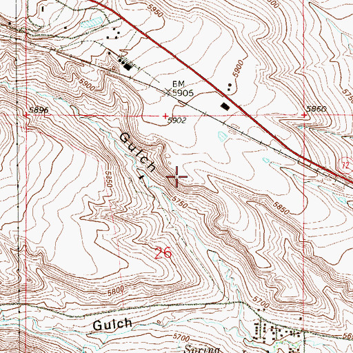 Topographic Map of Leyden Number Three Mine, CO