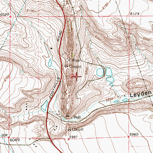 Topographic Map of White Ash Mine, CO