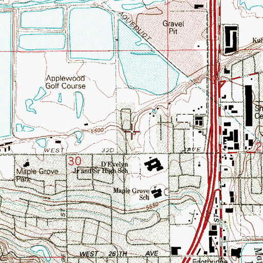 Topographic Map of Dog Pound Pit, CO