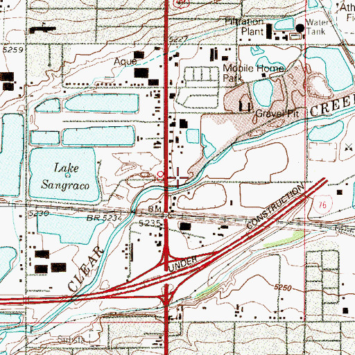 Topographic Map of Brannan Sand and Gravel Company Pit, CO