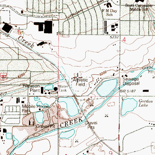 Topographic Map of Colorado-Wyoming Improvement Company Pit, CO