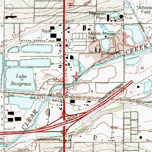 Topographic Map of Cooley Sand and Gravel Company Pit, CO