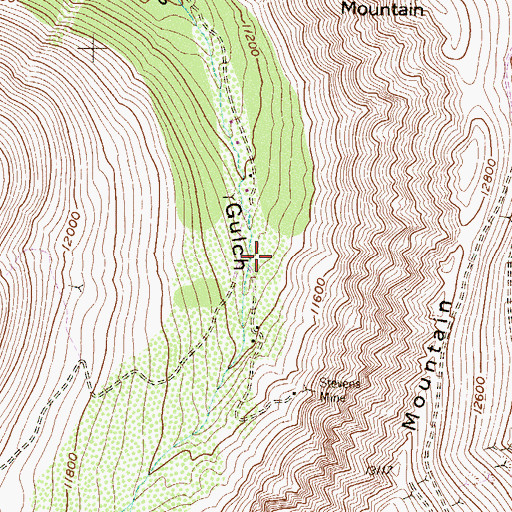 Topographic Map of Broken Handle Mine, CO