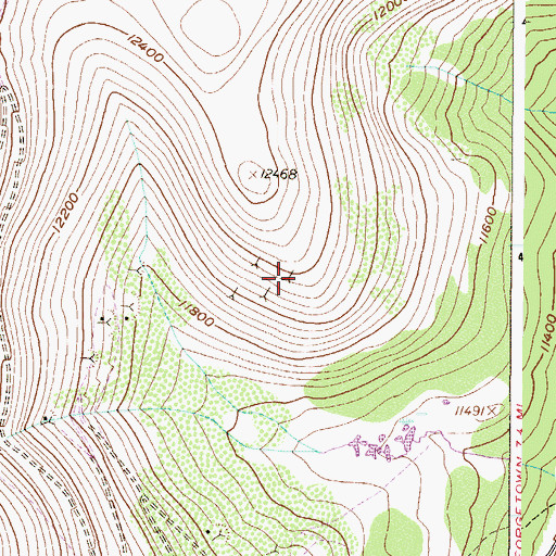 Topographic Map of A Tunnel Mine, CO