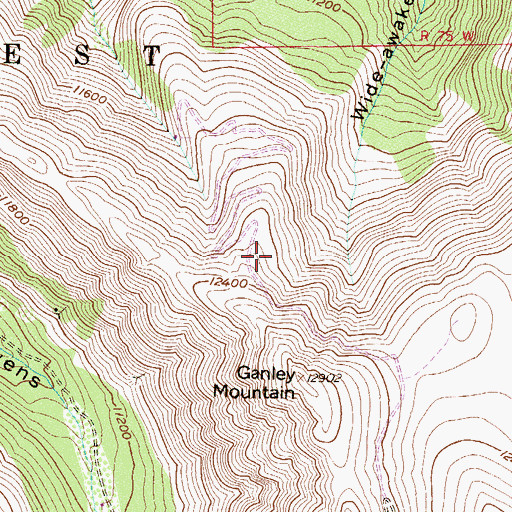 Topographic Map of Aldrich Mine, CO