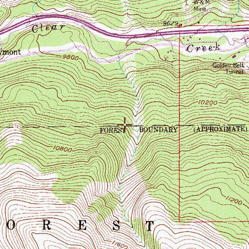 Topographic Map of Big Boy Mine, CO