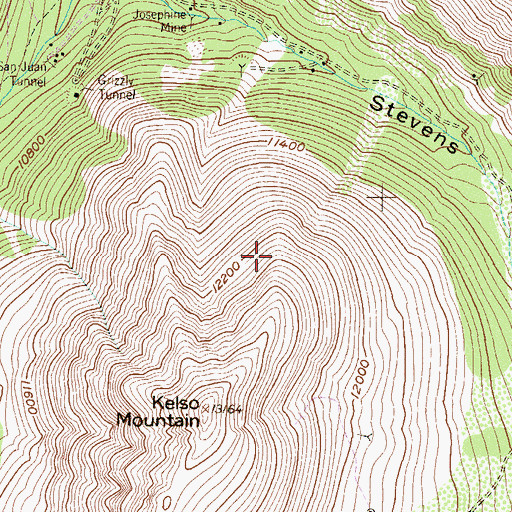 Topographic Map of Elizabeth Mine, CO