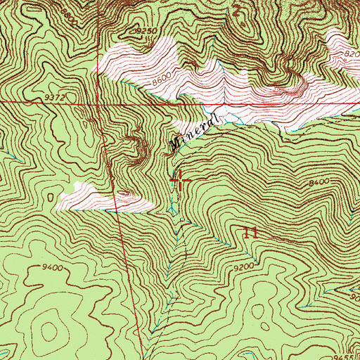 Topographic Map of Mineral-Stevens Trail, CO