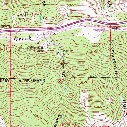 Topographic Map of Mother Mine, CO