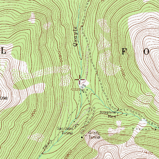 Topographic Map of Silver Wind Two Mine, CO