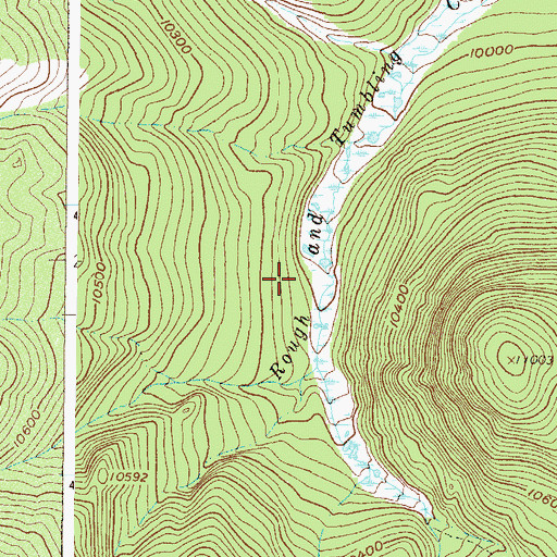Topographic Map of Tumble Creek Trail, CO
