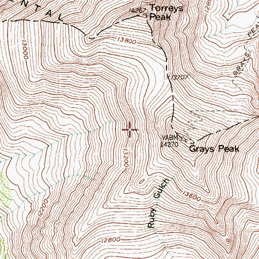 Topographic Map of Decatur Mines, CO