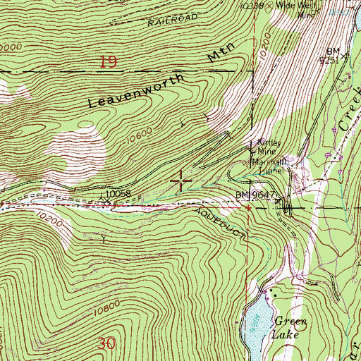 Topographic Map of Aliunde Mine, CO