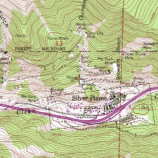 Topographic Map of Antelope Mine, CO