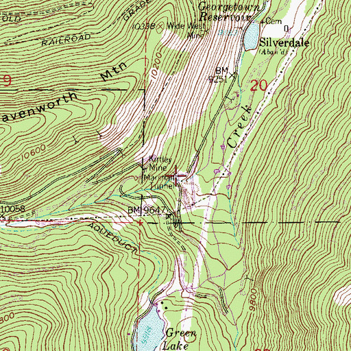 Topographic Map of Argentine Mine, CO
