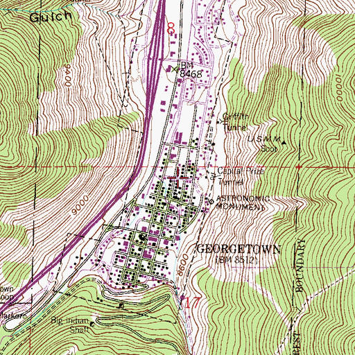Topographic Map of Atlas Mine, CO