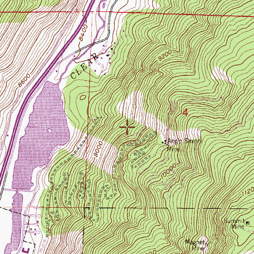 Topographic Map of Aunt Jack Mine, CO
