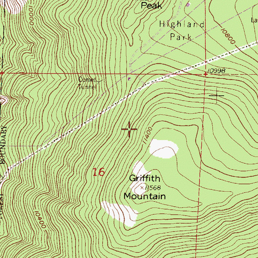 Topographic Map of Banner Mine, CO