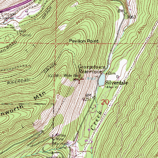 Topographic Map of Barber-Elliott Mine, CO