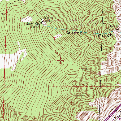 Topographic Map of Bech Mine, CO