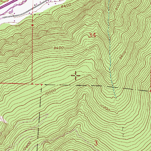Topographic Map of Belmont Mine, CO