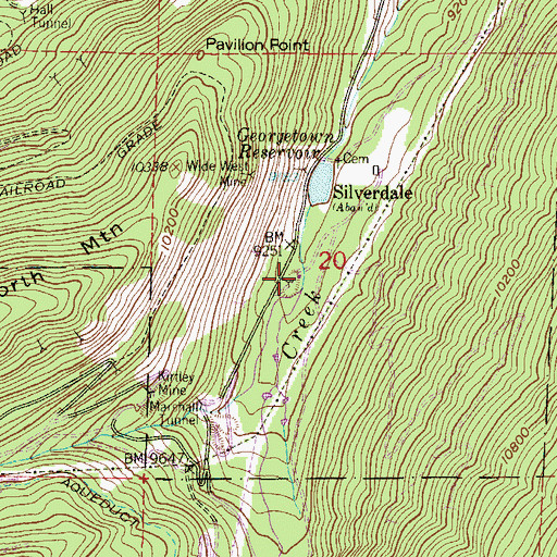 Topographic Map of Belotti Mine, CO