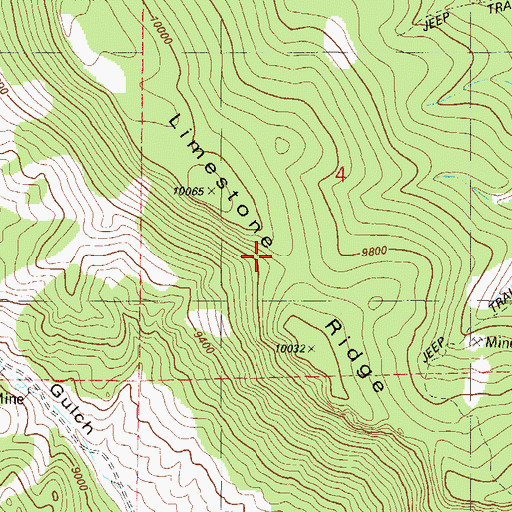 Topographic Map of Limestone Ridge, CO
