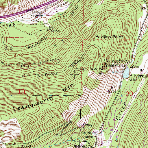 Topographic Map of Ben Curtis Mine, CO