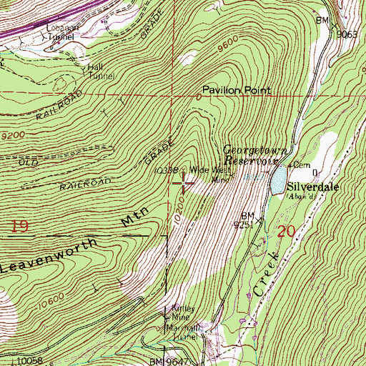 Topographic Map of Big Boy Mine, CO