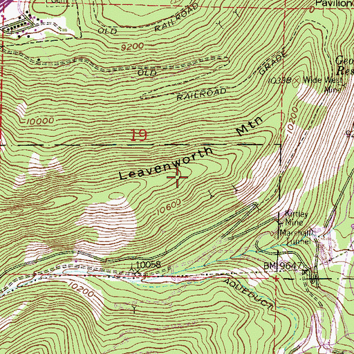 Topographic Map of Big Three Mine, CO