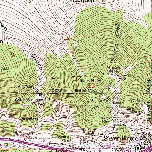 Topographic Map of Bobtail Mine, CO
