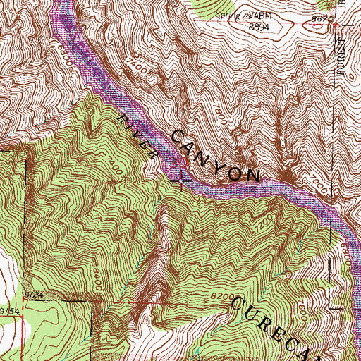 Topographic Map of Crystal Reservoir, CO