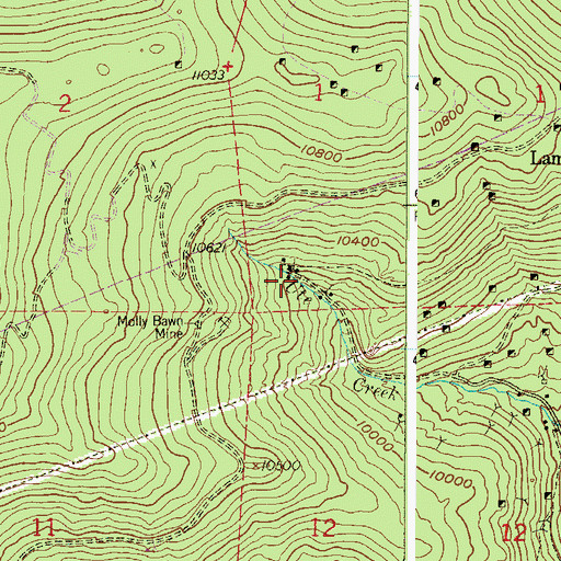 Topographic Map of Cascade Mine, CO