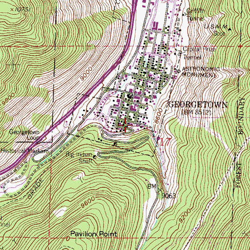 Topographic Map of Centennial Mine, CO