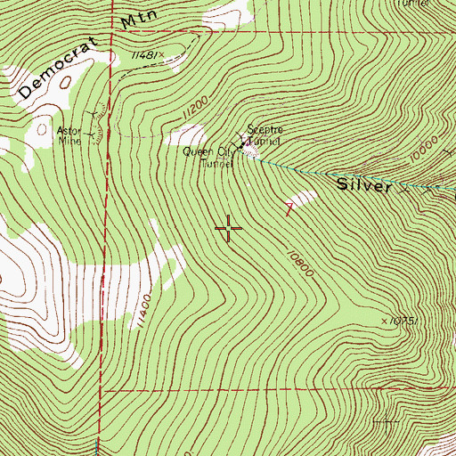 Topographic Map of Clark Mine, CO