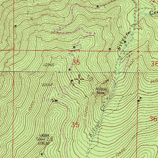 Topographic Map of Clear Creek Power and Development Lode Mine, CO