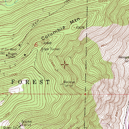 Topographic Map of Cliff Mine, CO