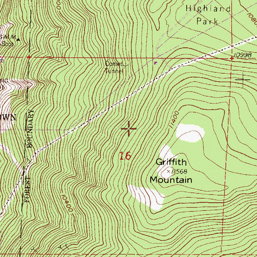 Topographic Map of Coinage Mine, CO