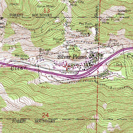 Topographic Map of Cross Mine, CO