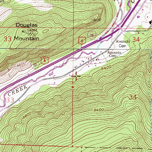 Topographic Map of Golden Glory Mine, CO