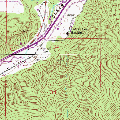 Topographic Map of Huabado Mine, CO
