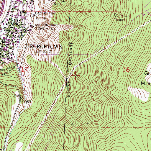 Topographic Map of Kane Mine, CO