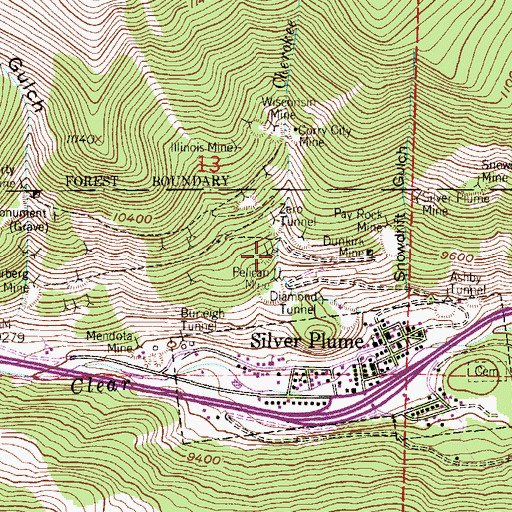 Topographic Map of Maine Mine, CO