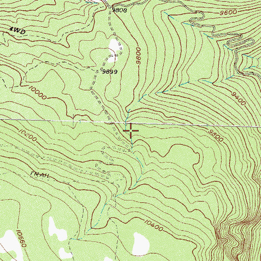 Topographic Map of Purgatory Ski Area, CO